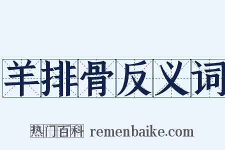 羊排骨反义词是什么意思的图片